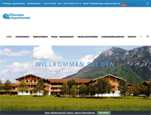 Tablet Screenshot of chiemgau-appartements.de